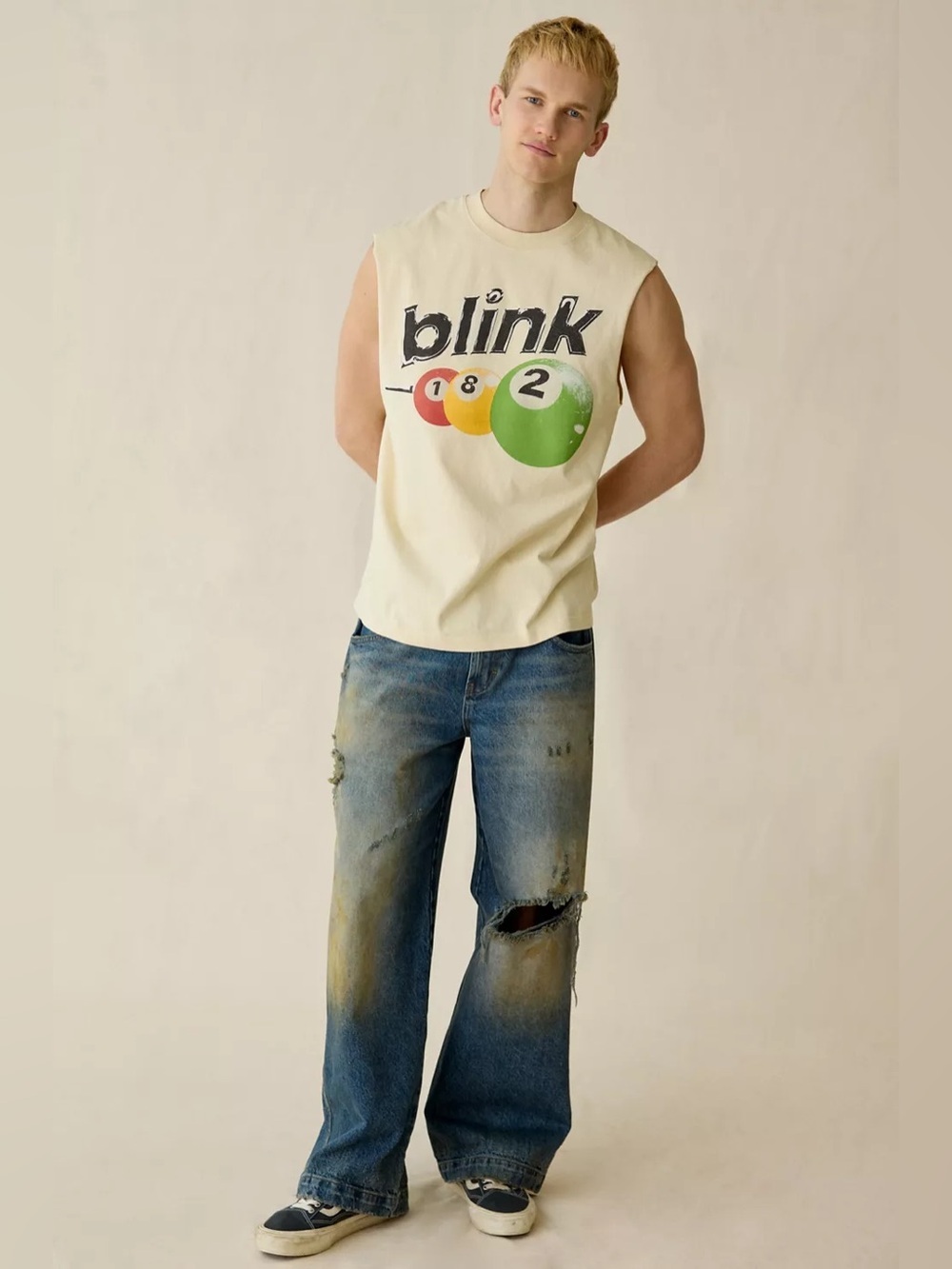 Giant Vintage Blink 182 Graphic Heavyweight Muscle Tee - Picture 4 of 4